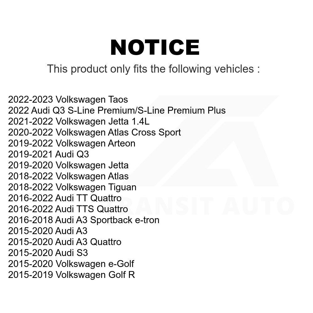 Rear Ceramic Disc Brake Pads TEC-1761 For Volkswagen Tiguan Atlas Jetta Audi A3 Quattro Golf R e-Golf S3 Q3 Sportback e-tron TT Arteon TTS Taos Cross Sport
