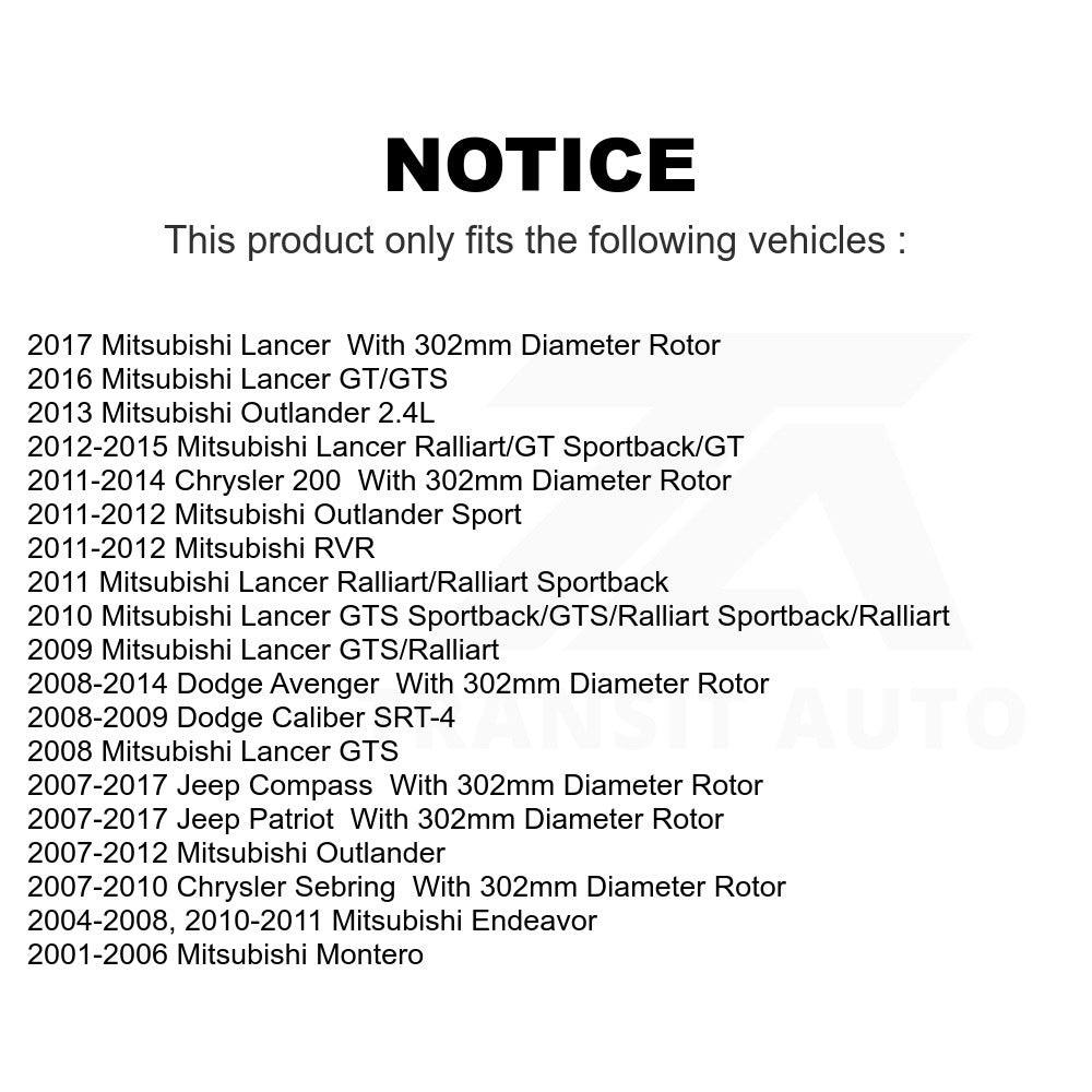 Rear Ceramic Disc Brake Pads TEC-868 For Jeep Patriot Dodge Chrysler Compass Avenger Mitsubishi 200 Sebring Lancer Caliber Endeavor Outlander Sport Montero RVR