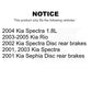 Front Ceramic Disc Brake Pads TEC-889 For Kia Spectra Rio Sephia