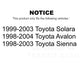 Front Left Lower Suspension Control Arm Ball Joint Assembly TOR-CK620579 For Toyota Avalon Sienna Solara