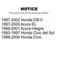 Rear Left Upper Suspension Control Arm TOR-CK640286 For Honda Civic CR-V Acura Integra del Sol EL