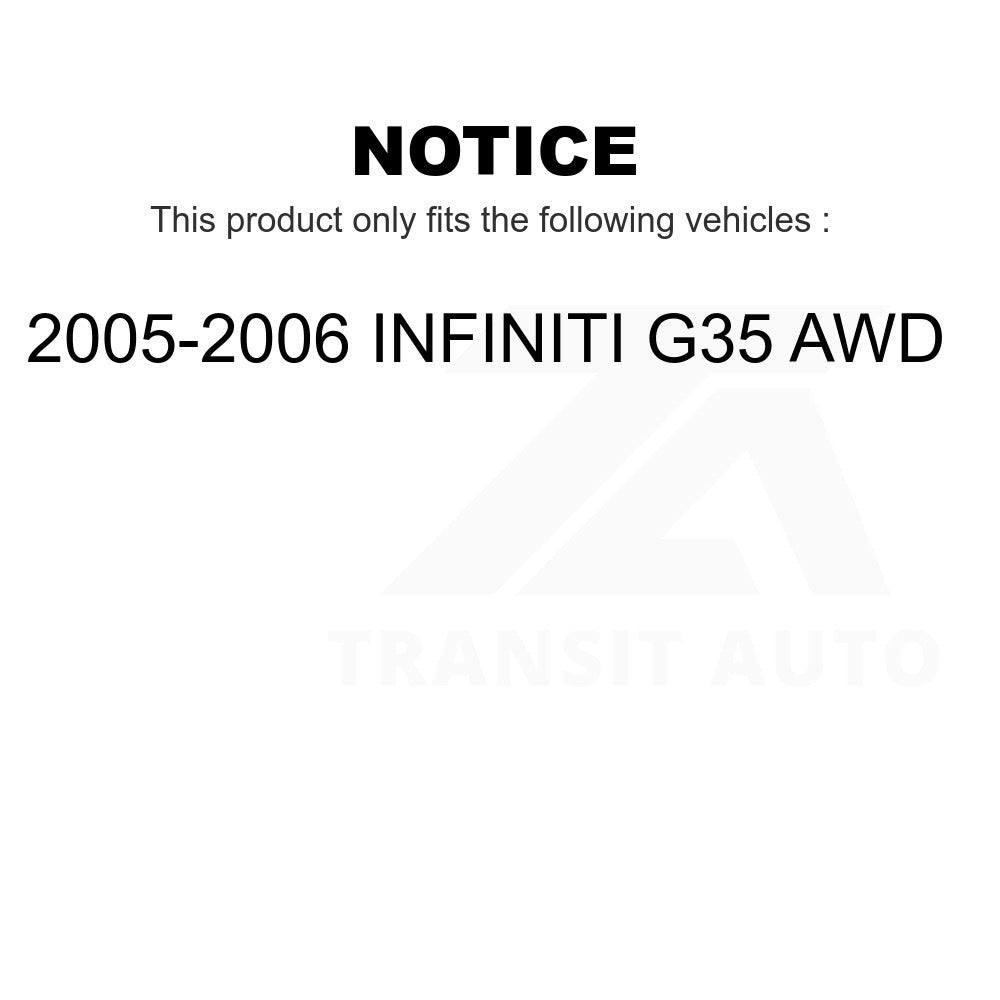 Front Left Lower Forward Suspension Control Arm TOR-CK642550 For 2005-2006 INFINITI G35 AWD