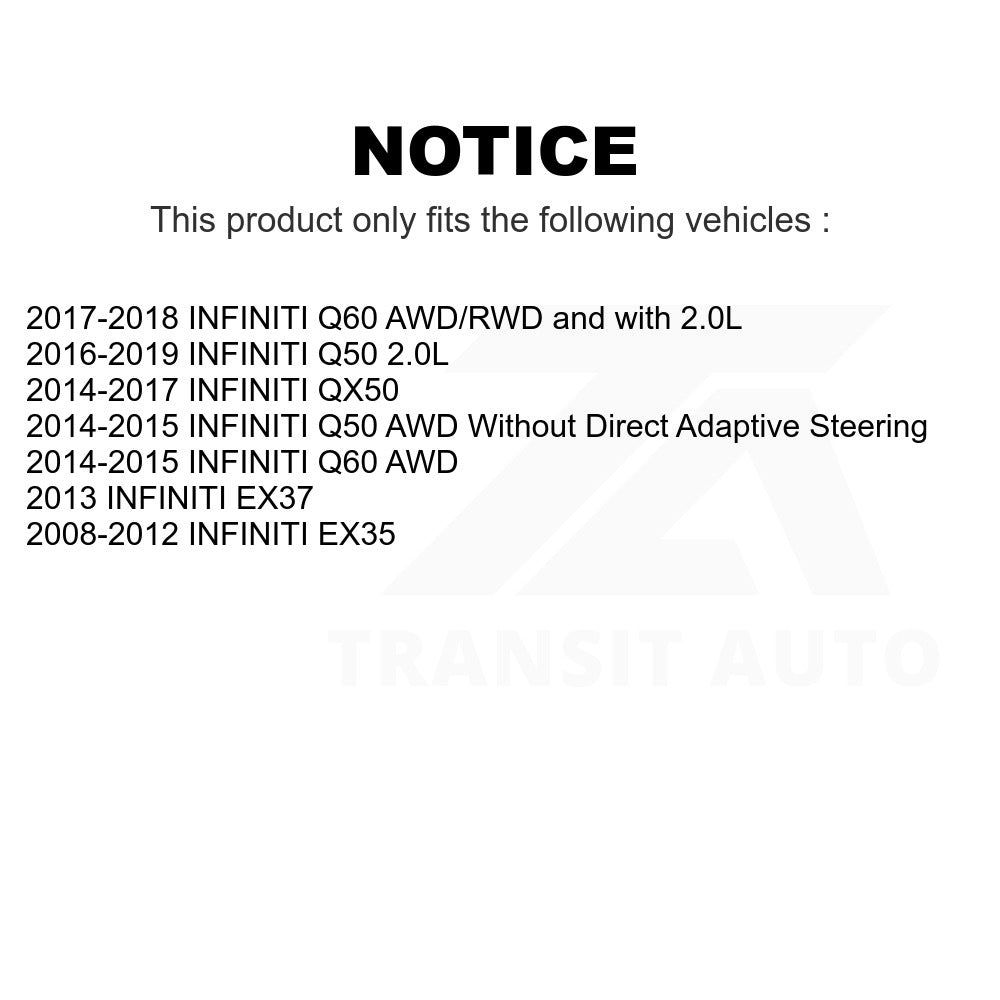 Front Inner Steering Tie Rod End TOR-EV800602 For INFINITI Q50 QX50 Q60 EX35 EX37