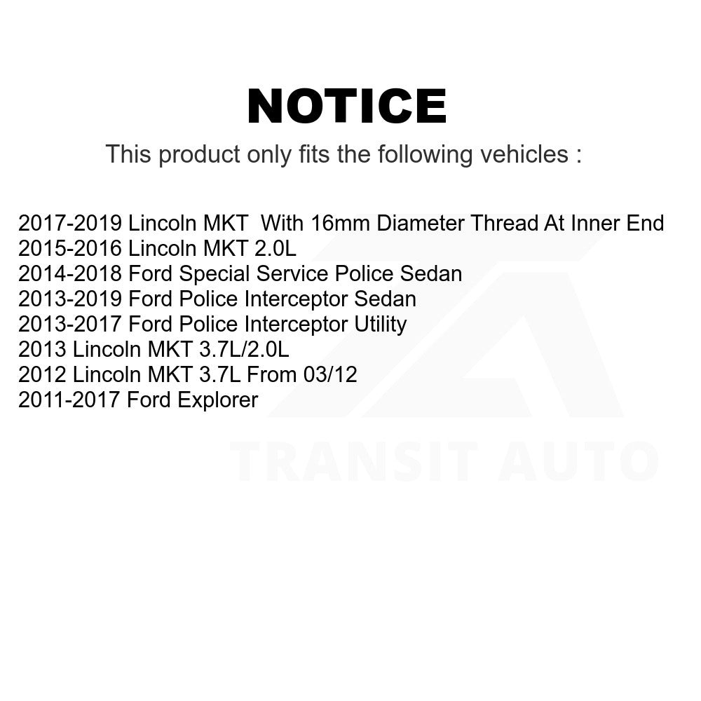 Front Inner Steering Tie Rod End TOR-EV800893 For Ford Explorer Police Interceptor Utility Sedan Lincoln MKT Special Service