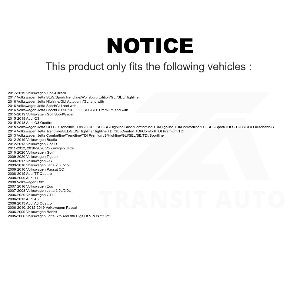 Front Lower Forward Suspension Control Arm Bushing TOR-K200094 For Volkswagen Jetta Passat Tiguan GTI Beetle Audi CC Golf Q3 Eos Rabbit SportWagen Alltrack A3 TT Quattro R R32