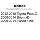 Front Lower Inner Rearward Suspension Control Arm Bushing TOR-K201351 For Toyota Yaris Prius C Scion xD