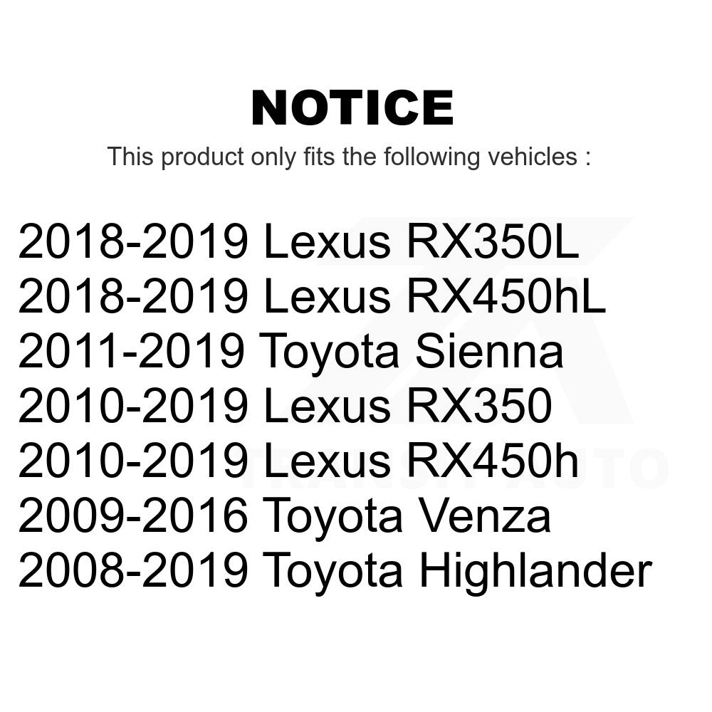 Front Left Lower Suspension Ball Joint TOR-K500188 For Toyota Highlander Lexus Sienna RX350 Venza RX450h RX350L RX450hL