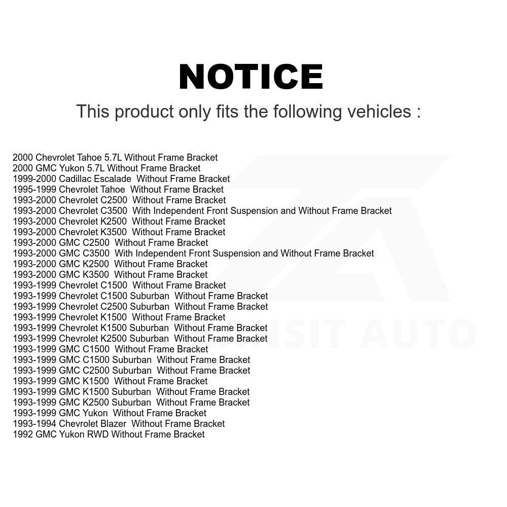 Front Steering Idler Arm TOR-K6447 For Chevrolet C1500 K1500 GMC Tahoe K2500 Suburban C3500 C2500 K3500 Yukon Cadillac Escalade Blazer