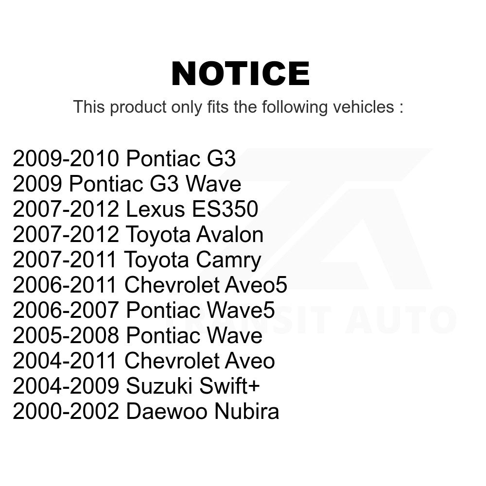 Suspension Stabilizer Bar Link Kit TOR-K750011 For Toyota Camry Lexus ES350 Chevrolet Aveo Avalon Aveo5 Pontiac G3 Daewoo Nubira Suzuki Wave Wave5 Swift+