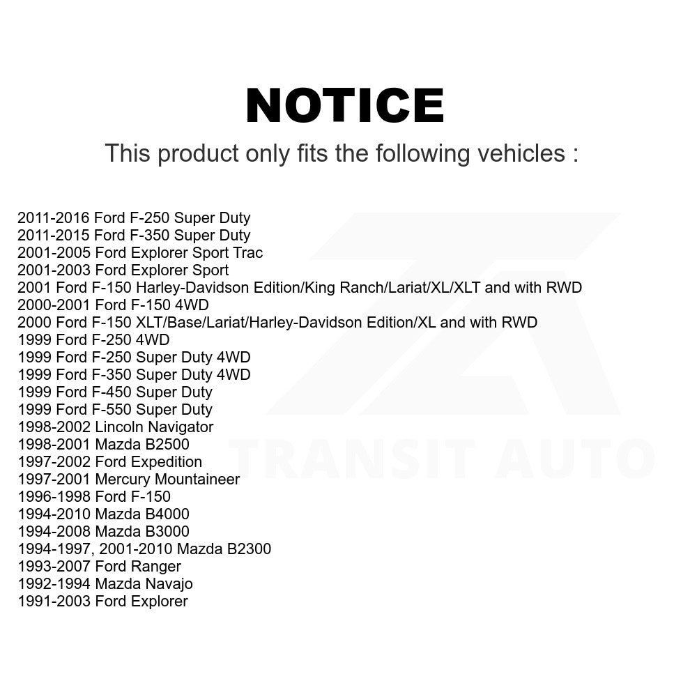 Suspension Stabilizer Bar Link Repair Kit TOR-K80085 For Ford Ranger F-150 Explorer F-250 Super Duty F-350 Expedition Sport Trac Mazda Lincoln Navigator Mercury Mountaineer B3000 B2300 B4000 B2500
