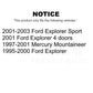 Rear Suspension Stabilizer Bar Link Kit TOR-K80139 For Ford Explorer Sport Mercury Mountaineer