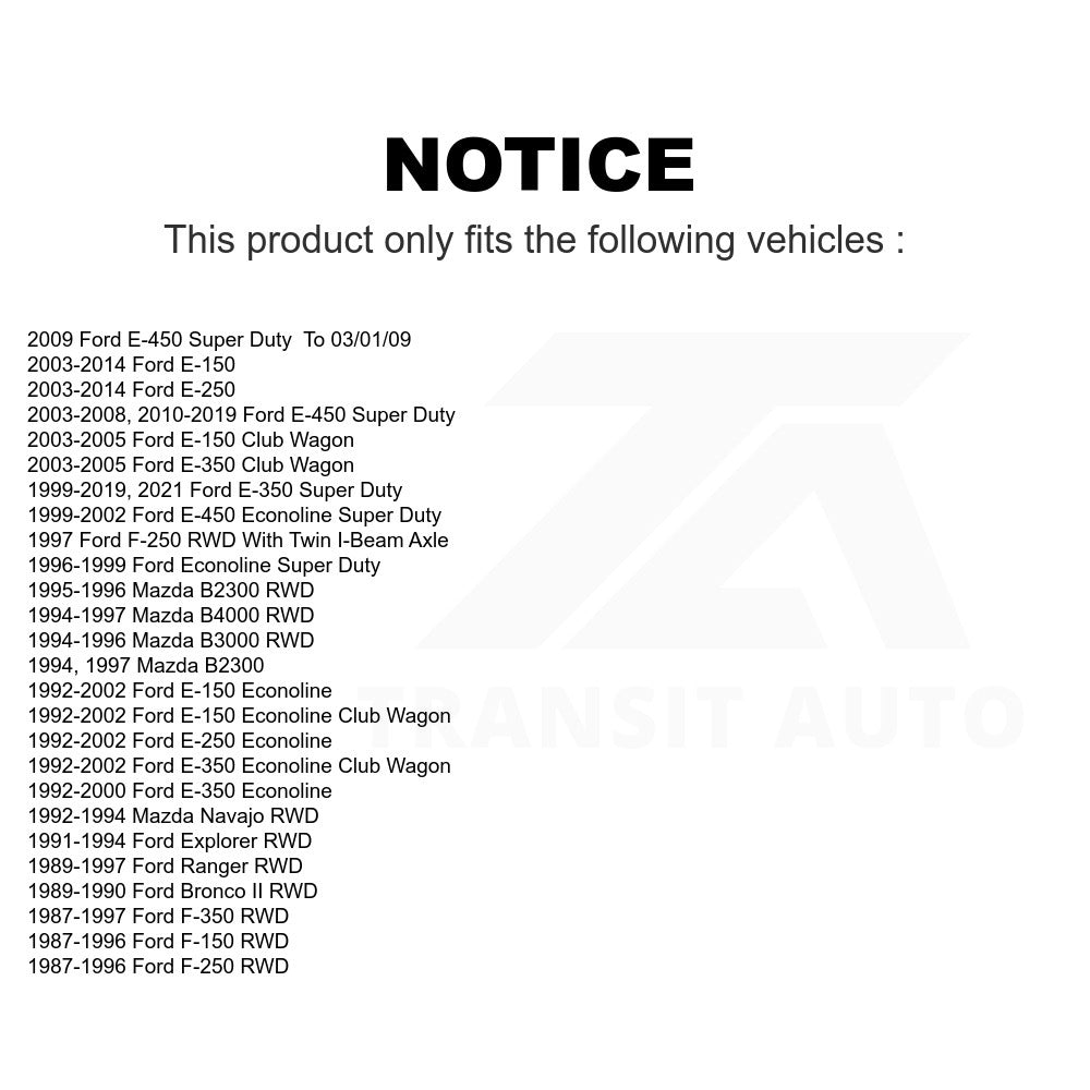 Front Upper Suspension Ball Joint TOR-K80196 For Ford F-150 E-350 Super Duty Ranger F-250 E-250 F-350 E-150 Econoline Club Wagon Explorer Mazda B2300 B4000 B3000 Bronco II E-450 Navajo
