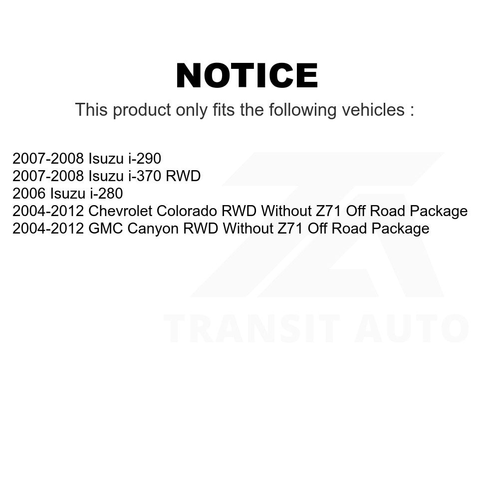 Front Suspension Stabilizer Bar Link Kit TOR-K80636 For Chevrolet Colorado GMC Canyon Isuzu i-290 i-280 i-370