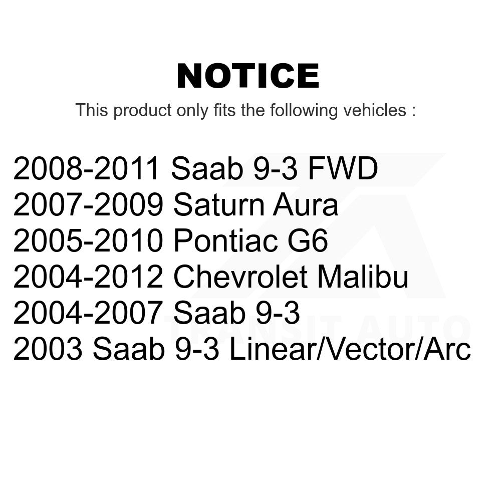 Rear Suspension Stabilizer Bar Link Kit TOR-K80851 For Chevrolet Malibu Pontiac G6 Saturn Aura Saab 9-3