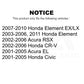 Front Left Suspension Stabilizer Bar Link Kit TOR-K90454 For Honda Civic CR-V Element Acura RSX EL