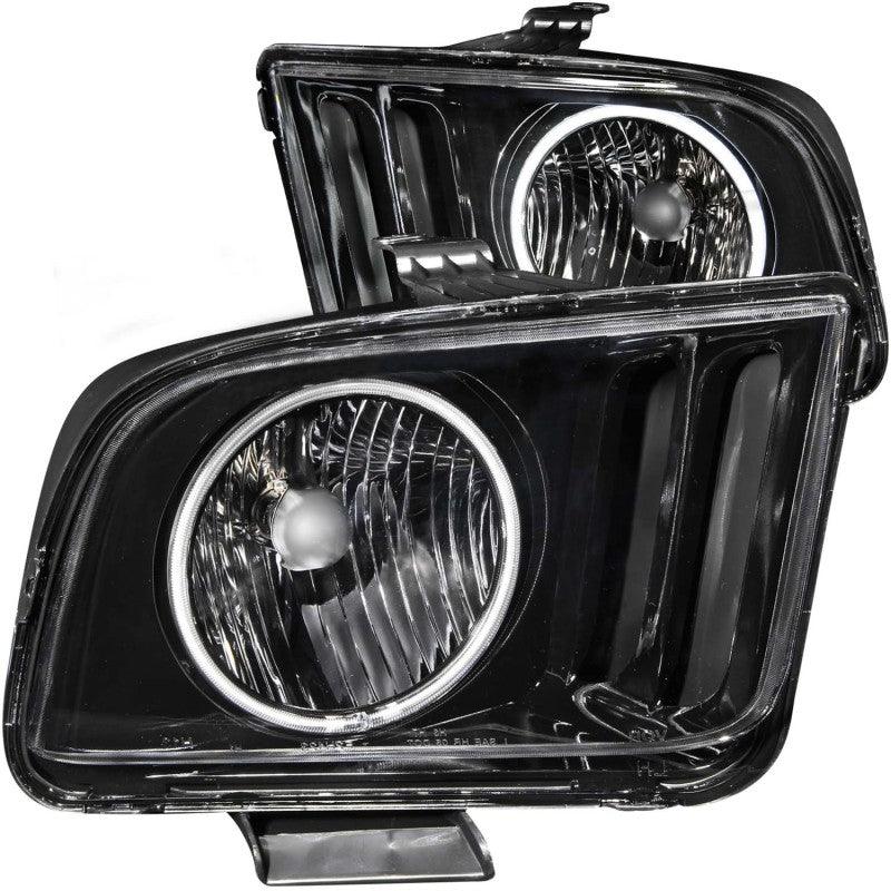 ANZO 2005-2009 Ford Mustang Crystal Headlights w/ Halo Black (CCFL) | Too Fast Autoparts | Order Online | Canada & USA Shipping