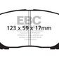 EBC 02-08 Pontiac Vibe 1.8 Redstuff Front Brake Pads
