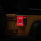 Raxiom 07-18 Jeep Wrangler JK Axial Series JL Style LED Tail Lights- Black Housing- Red Lens