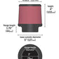 K&N Universal Rubber Filter Round Tapered 4.625in Top OD x 5in Base OD x 4in H