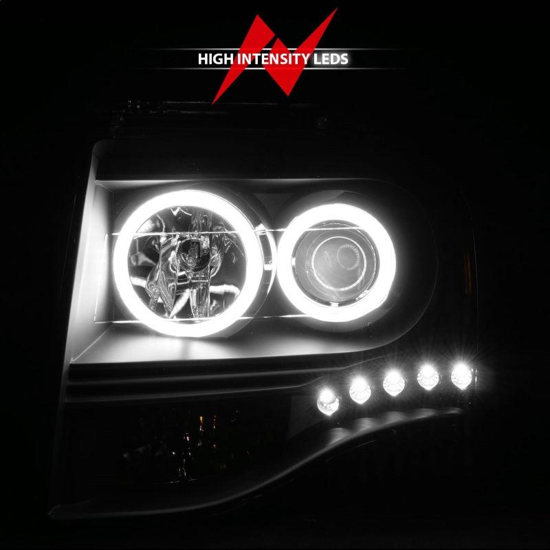 ANZO 2007-2014 Ford Expedition Projector Headlights w/ Halo Black | Too Fast Autoparts | Order Online | Canada & USA Shipping