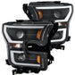 ANZO 2015-2016 Ford F-150 Projector Headlights w/ Plank Style Design Black w/ Amber | Too Fast Autoparts | Order Online | Canada & USA Shipping
