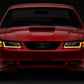 Raxiom 99-04 Ford Mustang Axial Series Headlights w/ Sequential LED Bar- Black Housing (Clear Lens)