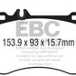 EBC 2014+ Mercedes-Benz CLA45 AMG 2.0L Turbo Redstuff Front Brake Pads