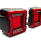 Raxiom 07-18 Jeep Wrangler JK Axial Series JL Style LED Tail Lights- Black Housing- Red Lens