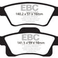 EBC 11+ Dodge Durango 3.6 Yellowstuff Rear Brake Pads