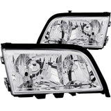 ANZO 1994-2000 Mercedes Benz C Class W202 Crystal Headlights Chrome | Too Fast Autoparts | Order Online | Canada & USA Shipping