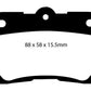 EBC 06-07 Lexus GS300 3.0 Yellowstuff Rear Brake Pads