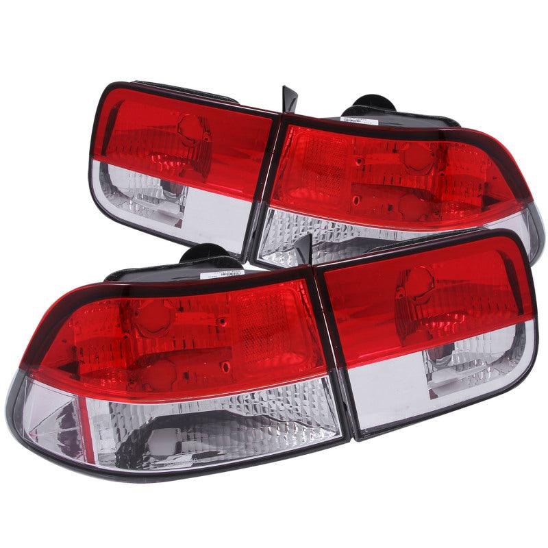 ANZO 1996-2000 Honda Civic Taillights Red/Clear | Too Fast Autoparts | Order Online | Canada & USA Shipping