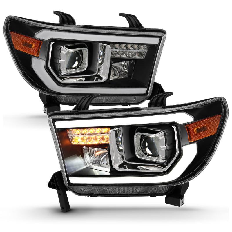 ANZO 2007-2014 Toyota Tundra Projector Light Bar H.L Black Amber(Led High Beam) (Halogen Version) | Too Fast Autoparts | Order Online | Canada & USA Shipping