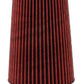 K&N Universal Air Filter Chrome Round Tapered Red - 4in Flange ID x 1.125in Flange Length x 9.5in H