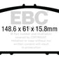 EBC 13+ Honda Accord Coupe 2.4 EX Ultimax2 Front Brake Pads