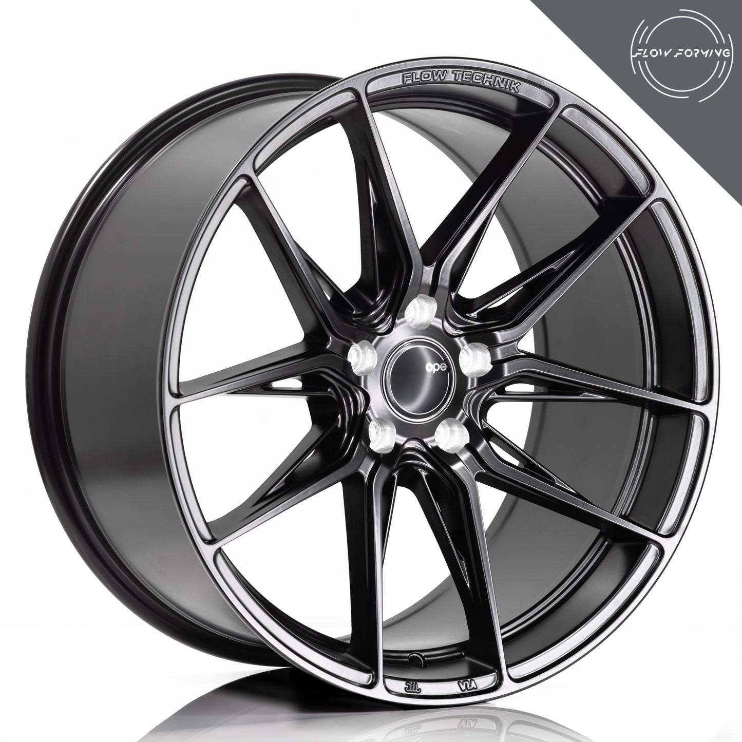 OPE Wheels TITAN Style With MATTE BLACK Finish | Size - 19x9.5 | PCD - 5x120 | Offset - 35 | Bore - 72.6