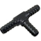 Vibrant 3/16in Barbed Tee Adapter - Black Anodized