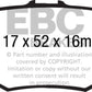 EBC 13+ Ford Taurus 3.5 Twin Turbo SHO Redstuff Rear Brake Pads