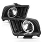 ANZO 2005-2009 Ford Mustang Crystal Headlights w/ Halo Black (CCFL) | Too Fast Autoparts | Order Online | Canada & USA Shipping