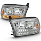 ANZO 2009-2018 Dodge Ram 1500 Led Projector Plank Style Switchback H.L Halo Chrome Amber (OE Style) | Too Fast Autoparts | Order Online | Canada & USA Shipping