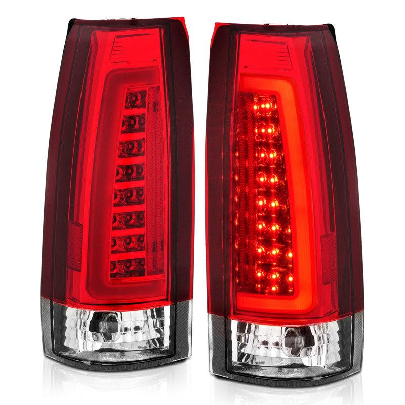 ANZO 1999-2000 Cadillac Escalade LED Taillights Chrome Housing Red/Clear Lens Pair | Too Fast Autoparts | Order Online | Canada & USA Shipping