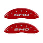 MGP 4 Caliper Covers Engraved Front & Rear SHO Red finish silver ch