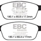 EBC 12+ Ford Focus 2.0 Turbo ST Greenstuff Front Brake Pads