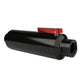 Aeromotive In-Line AN-12 Filter w/Shutoff Valve 100 Micron SS Element - Black Anodize Finish