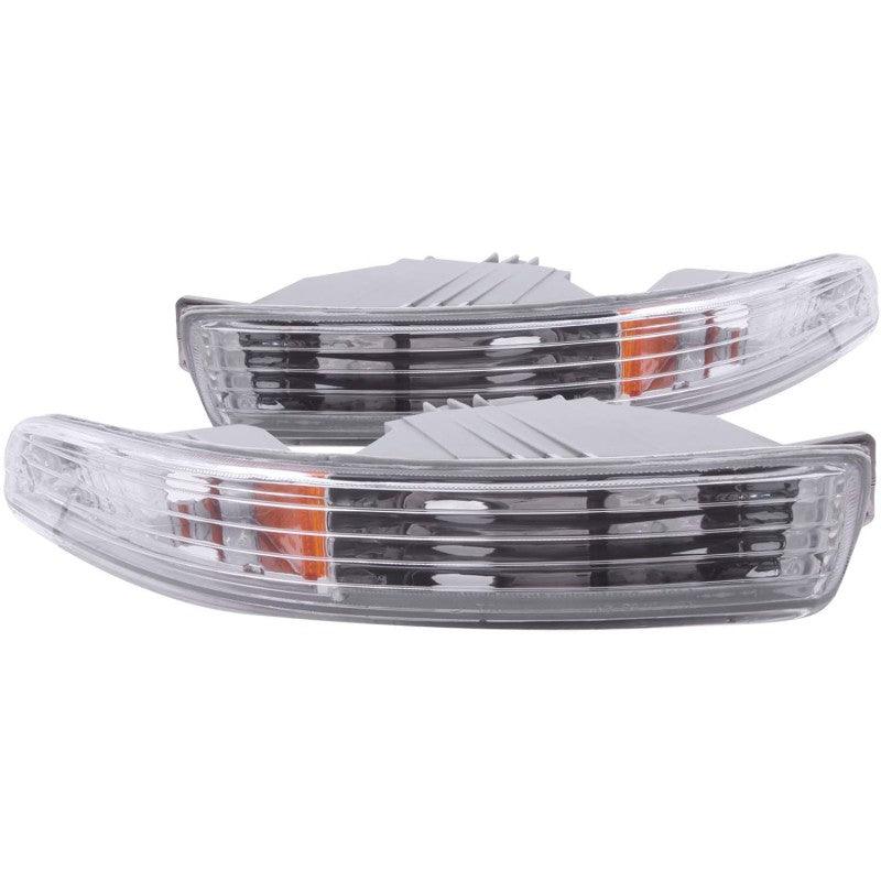 ANZO 1994-1997 Acura Integra Euro Parking Lights Chrome w/ Amber Reflector | Too Fast Autoparts | Order Online | Canada & USA Shipping