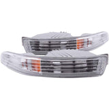 ANZO 1994-1997 Acura Integra Euro Parking Lights Chrome w/ Amber Reflector | Too Fast Autoparts | Order Online | Canada & USA Shipping