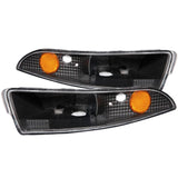 ANZO 1993-2002 Chevrolet Camaro Euro Parking Lights Black w/ Amber Reflector | Too Fast Autoparts | Order Online | Canada & USA Shipping
