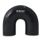 Vibrant 4 Ply Reinforced Silicone Elbow Connector - 1in ID x 5.875in Leg 180 Deg Elbow (BLACK)