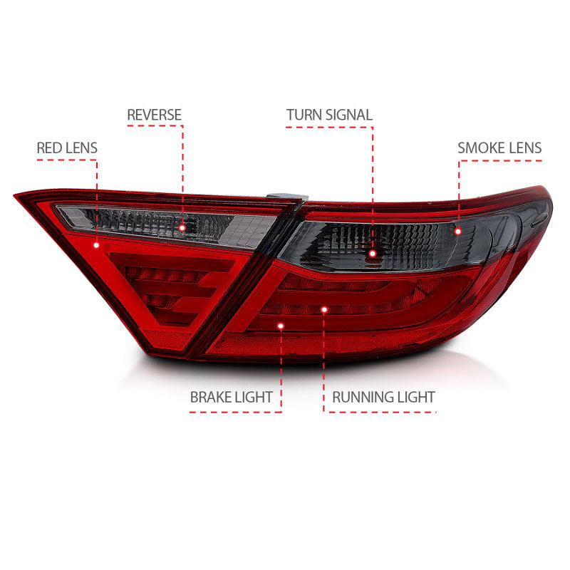 ANZO 2015-2016 Toyota Camry LED Taillights Smoke | Too Fast Autoparts | Order Online | Canada & USA Shipping