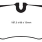 EBC 12-15 Porsche 911 (991) (Cast Iron Rotor only) 3.8 Carrera S Redstuff Rear Brake Pads